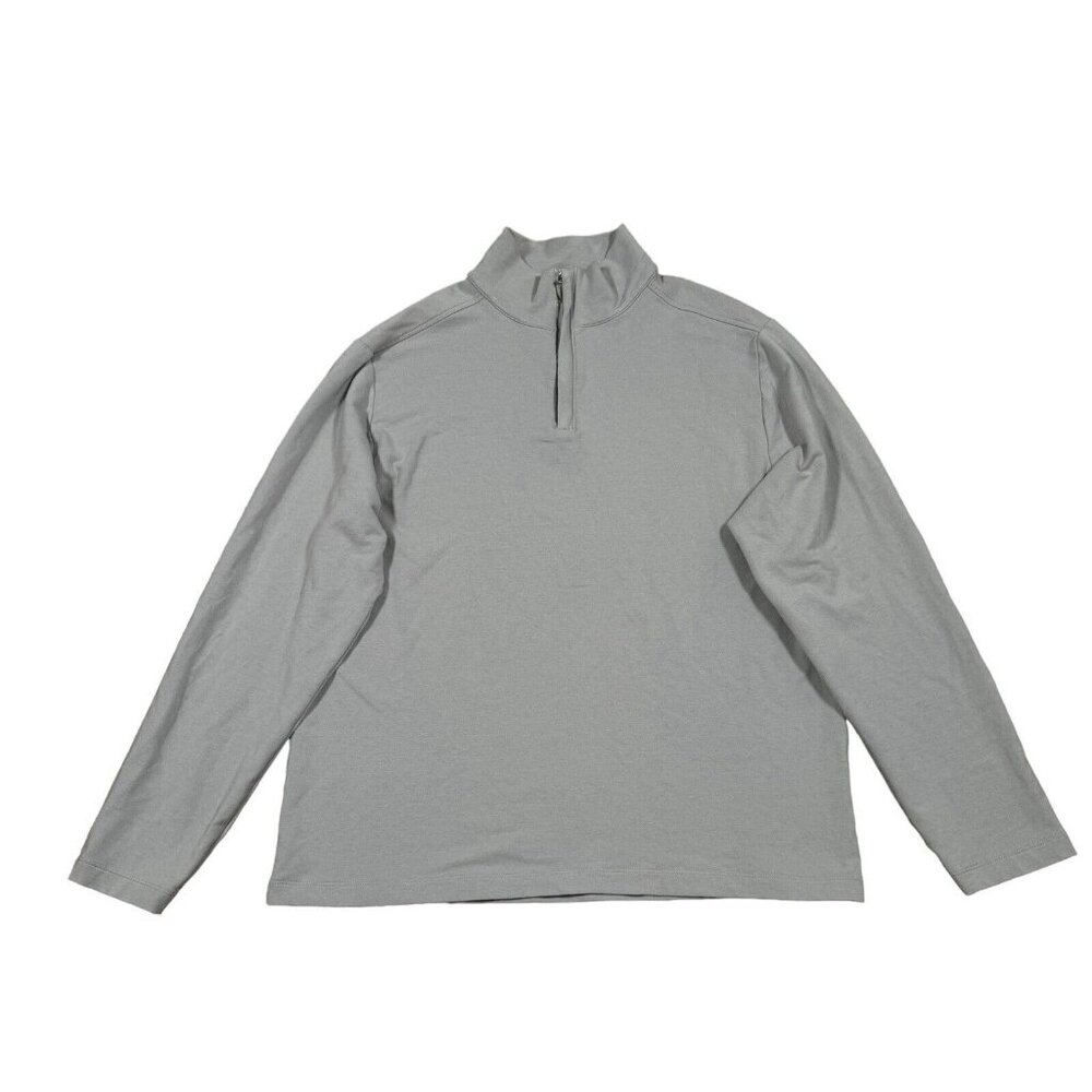 Daniel Hechter Men's Sz XL Mock Neck 1/4 Zip Pullover in Gracier Gray